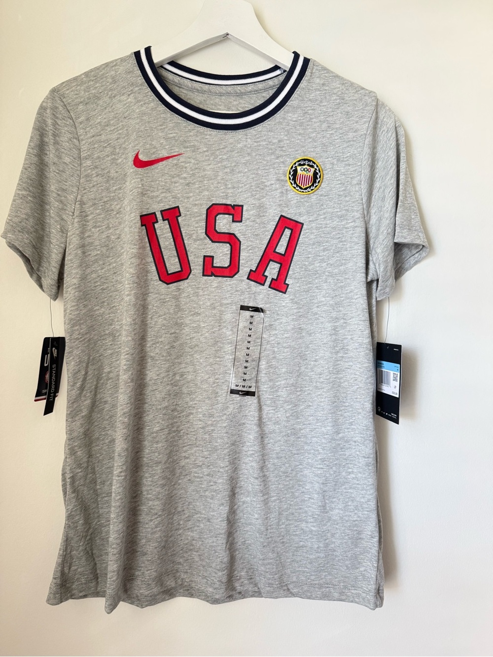 Nike Team USA Olympic Heritage Gray T-Shirt Limited Edition Rare Medium NEW
